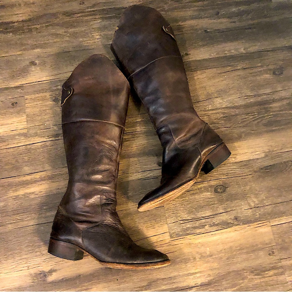 Free Bird by Steven Stable tall boot sz 8 dark brown boho leather riding…